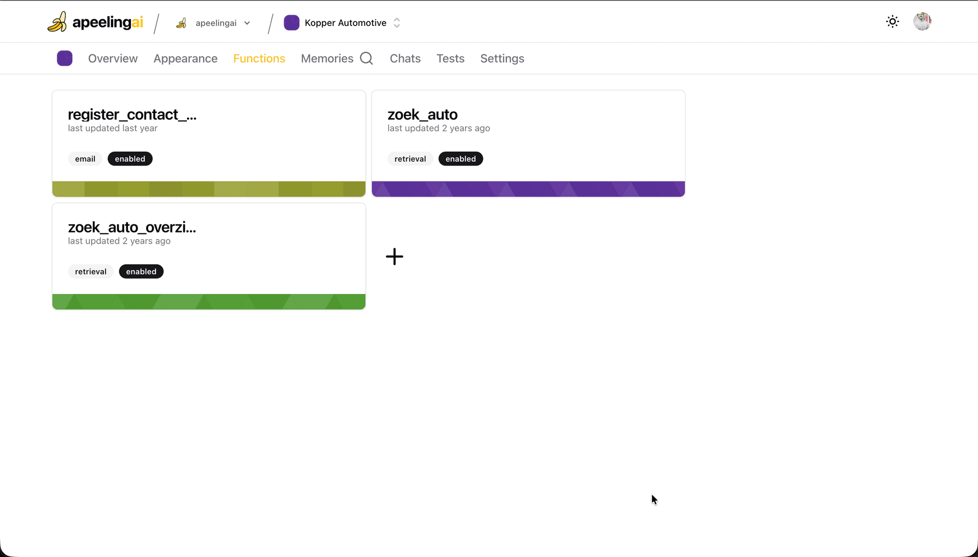 Mobibot dashboard dat kennisbankversies koppelt aan voorraad en processen